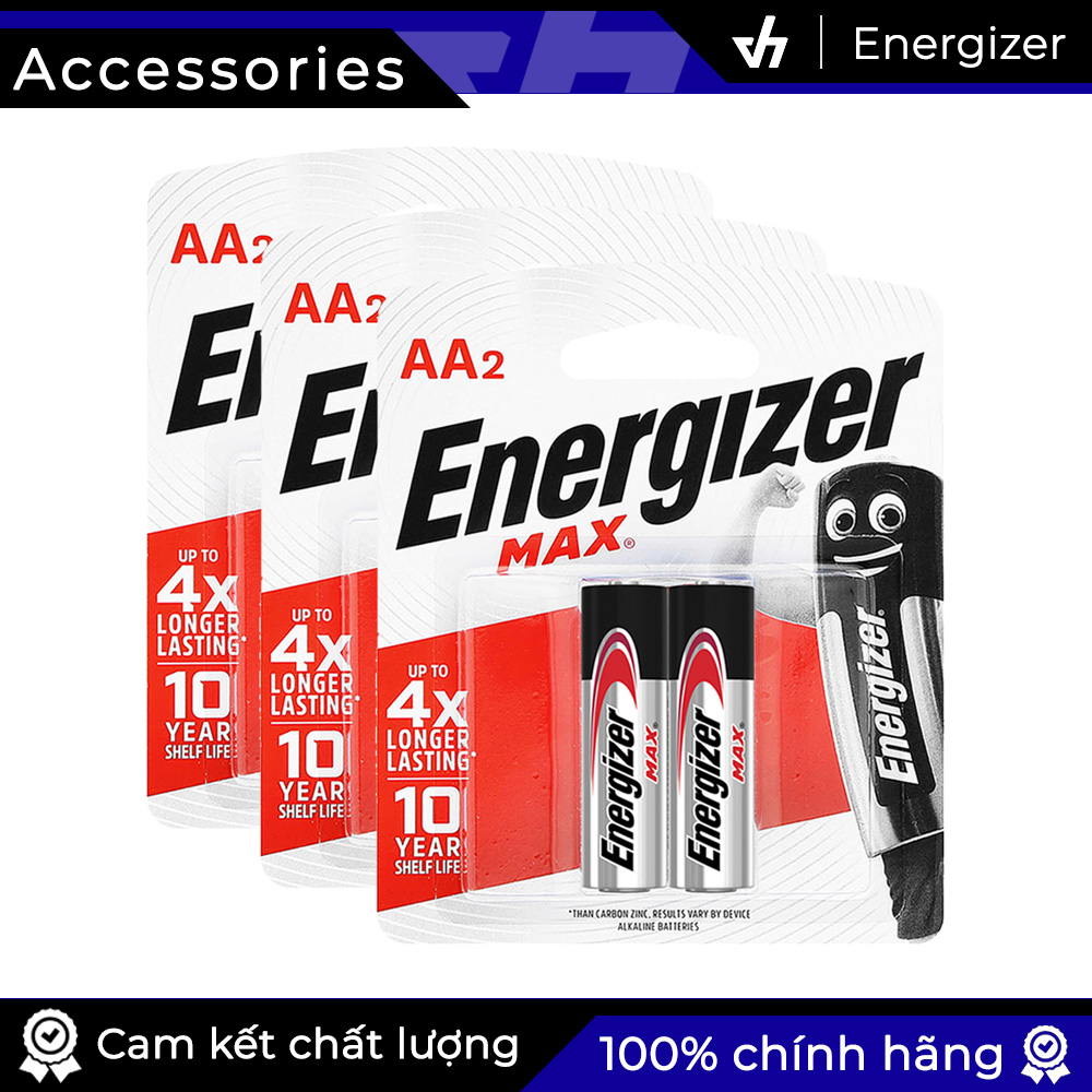 Bộ 6 pin AA Alkaline Energizer E91 - Pin kiềm chống chảy