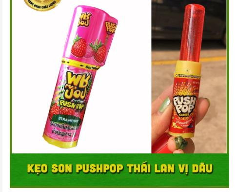 [siêu rẻ] Combo 2 kẹo son môi PUSH POP Mỹ bản Thái Lan