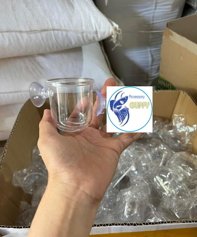 Cốc mica đựng trùn chỉ, trồng cây thủy sinh