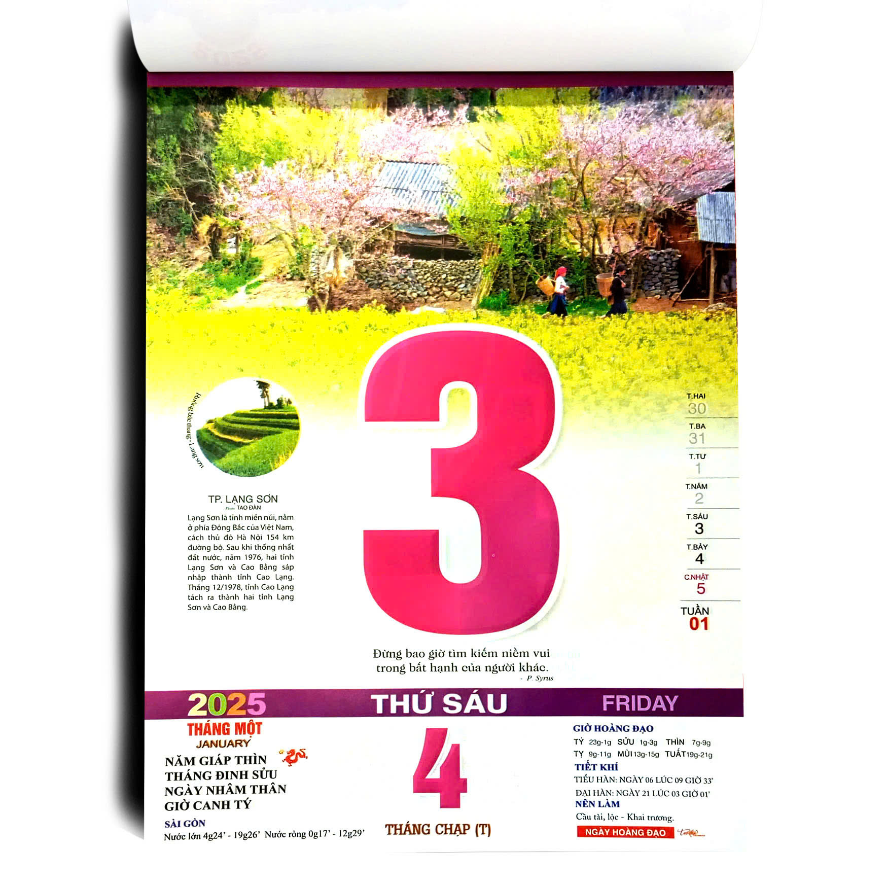 LỊCH 2026, Lịch lốc rời 20 x 30cm, Chủ đề: Phong cảnh