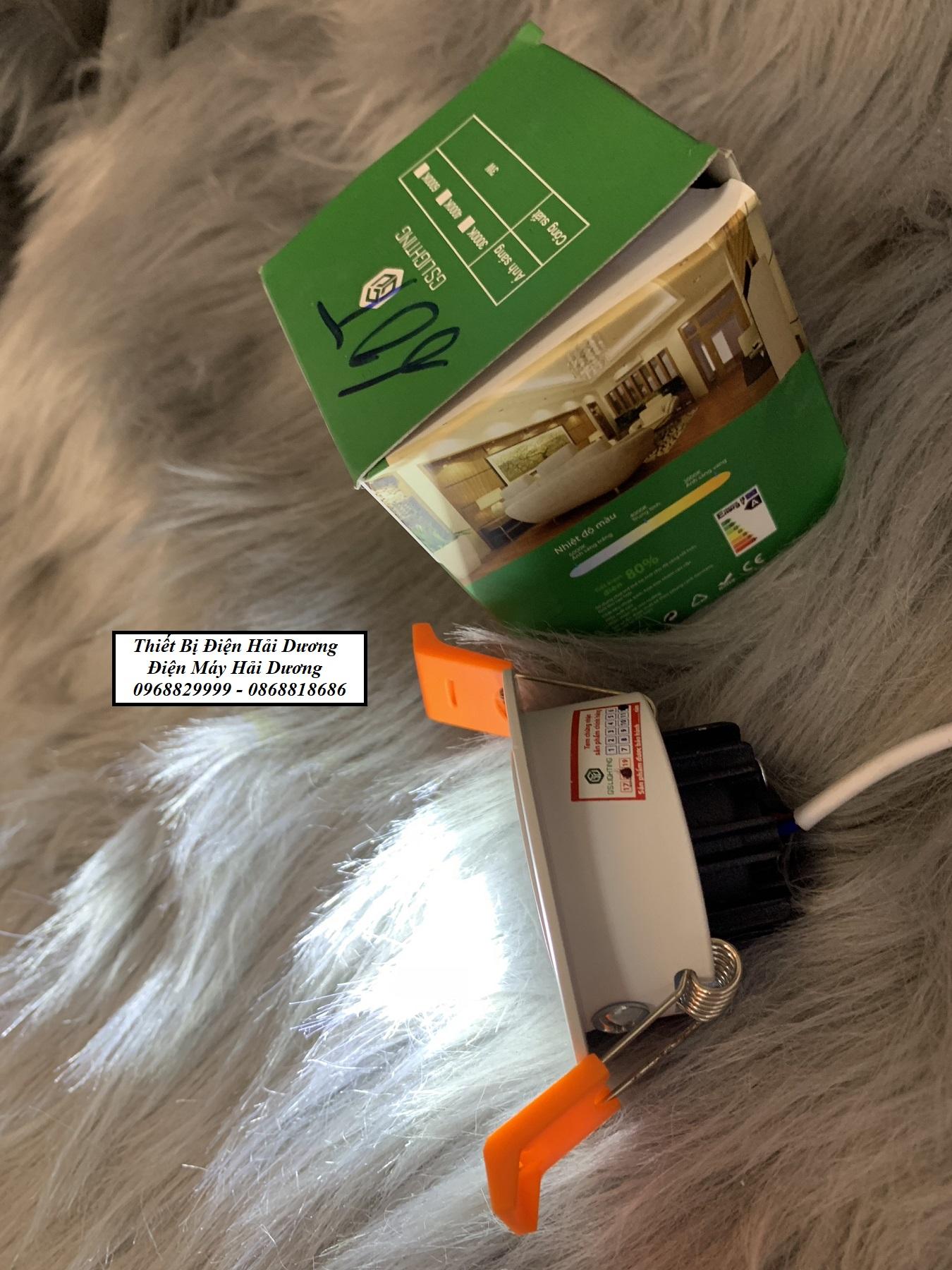 Bộ 3 Đèn LED âm trần chiếu điểm GS LIGHTING 3w / 5w (Phi 60 / 76)
