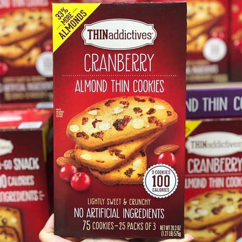 Bánh Cranberry Almond Thin Cookies 575g