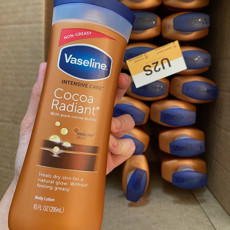 Vaseline Dưỡng Ẩm Toàn Thân Cocoa Radiant 295Ml