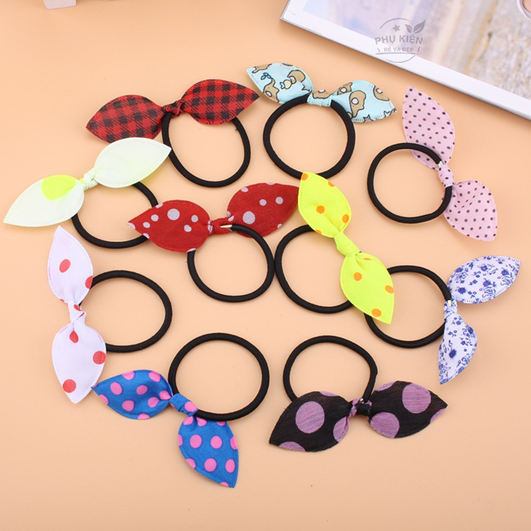 [HCM]Set 10 cột tóc tai thỏ phong cách Hàn Quốc (nhiều màu)