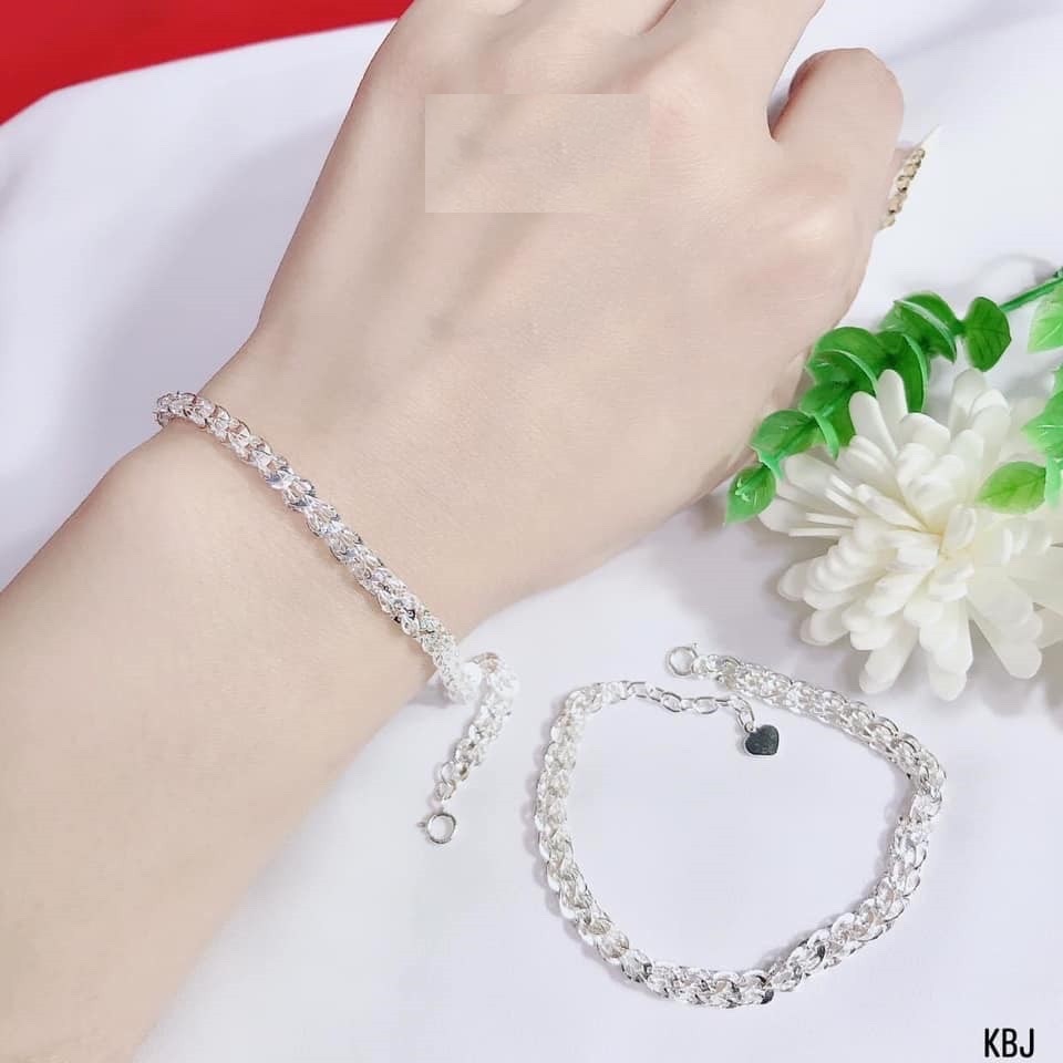 Lắc tay bạc 925, dáng đuôi phụng, lắc tay chuẩn bạc quốc tế