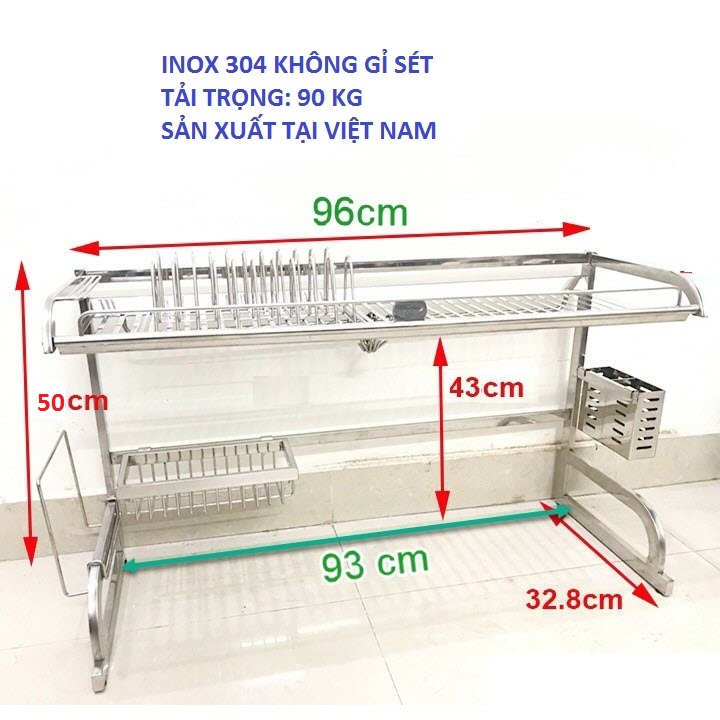 [HCM]Kệ úp chén bát inox 304 trên chậu rửa nhiều size - Kệ để trên bồn rửa chén - Kệ để chén bát trên chậu rửa