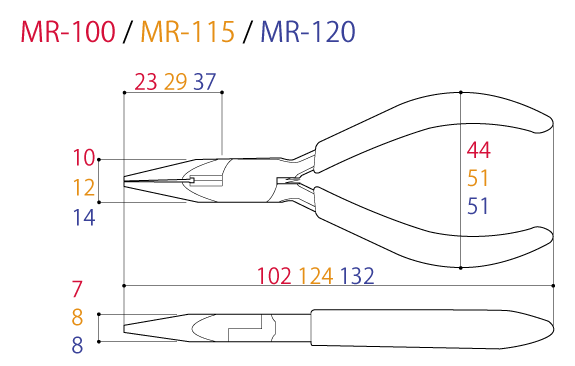 [HCM]Kìm nhọn mini 100mm MR-100 Tsunoda - MR-100