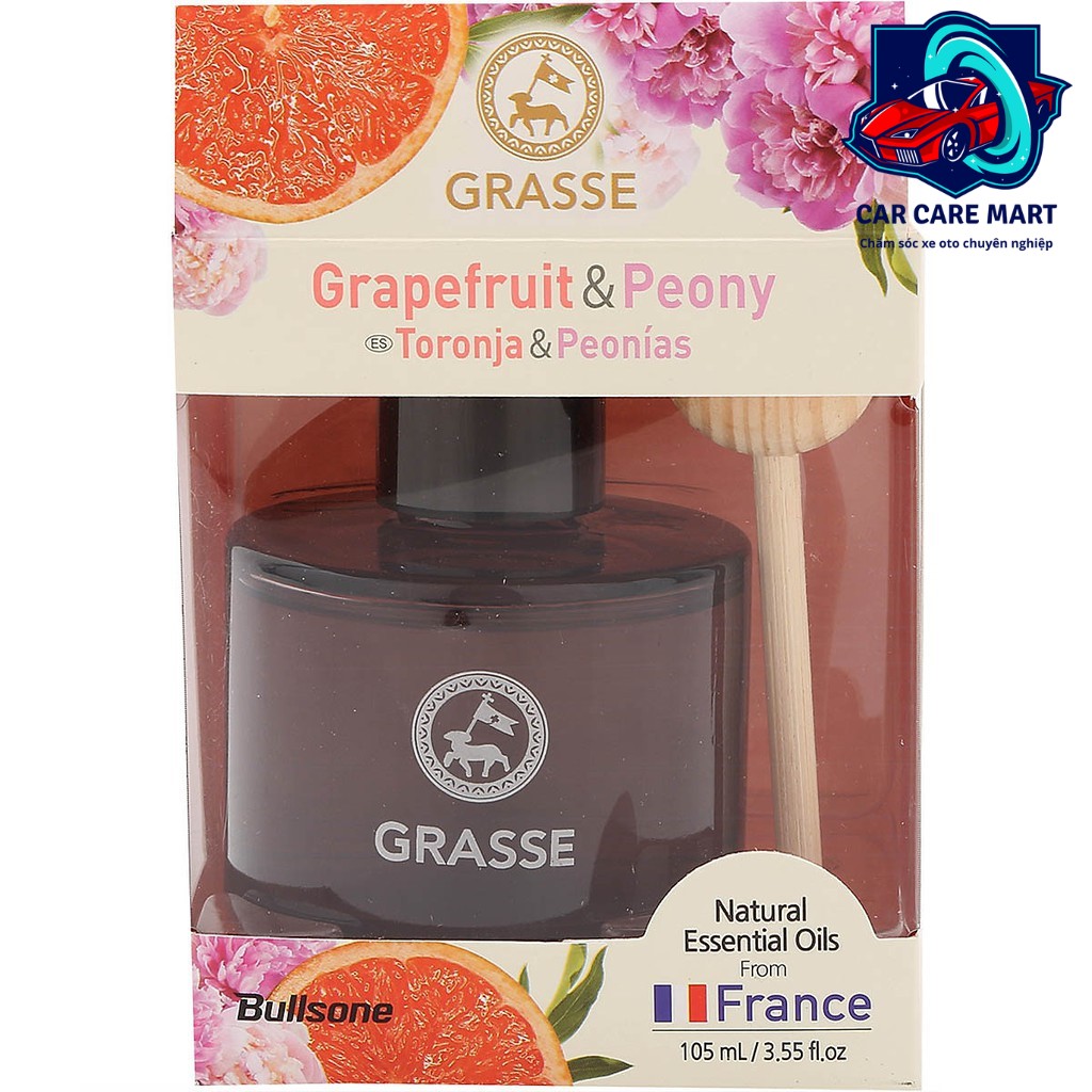 Nước Hoa Oto Cao Cấp Hương Bưởi Và Hoa Mẫu Đơn - BULLSONE GRASSE DIFFUSER- GRAPEFRUIT & PEONY (105ML