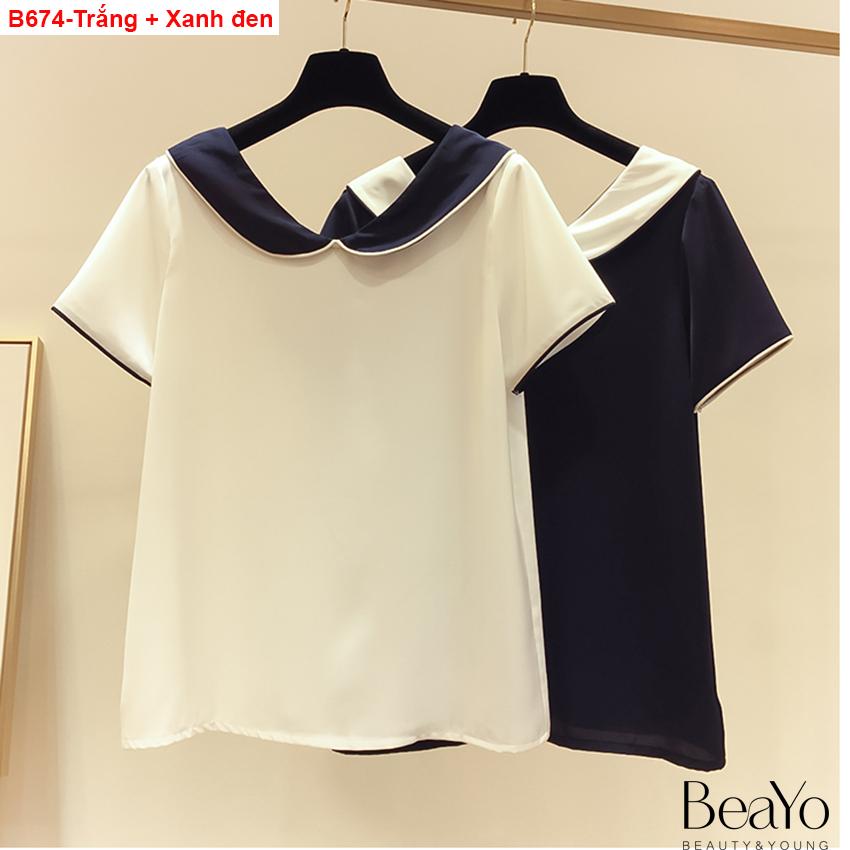 [HCM]B674-ÁO SƠ MI CỔ SEN THUYỀN XINH