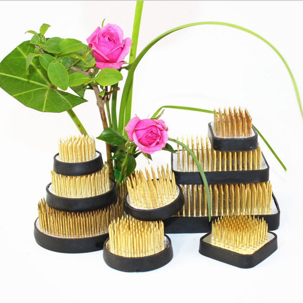 Blesiya Dụng Cụ Cố Định Cắm Hoa Ếch Nhật Bản Chống Gỉ Với Đế Cao Su