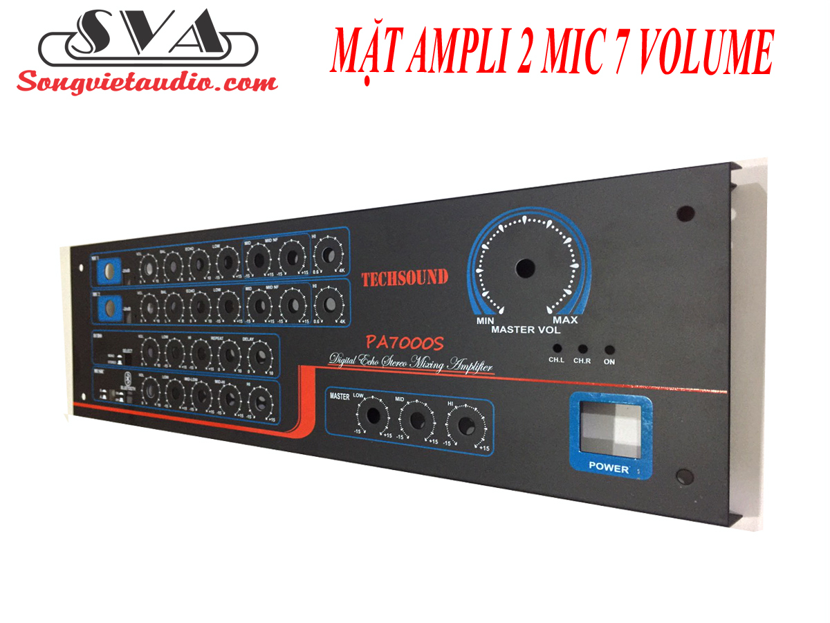 MẶT AMPLI MIC 7 VOLUME PA7000S