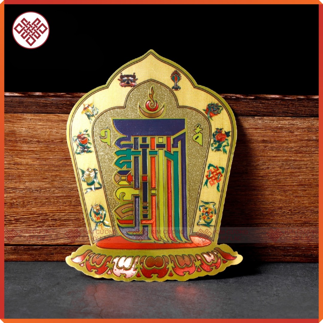 Decal dán biểu tượng Kalachakra Mật tông [Kim Cương Hỷ Lạc]