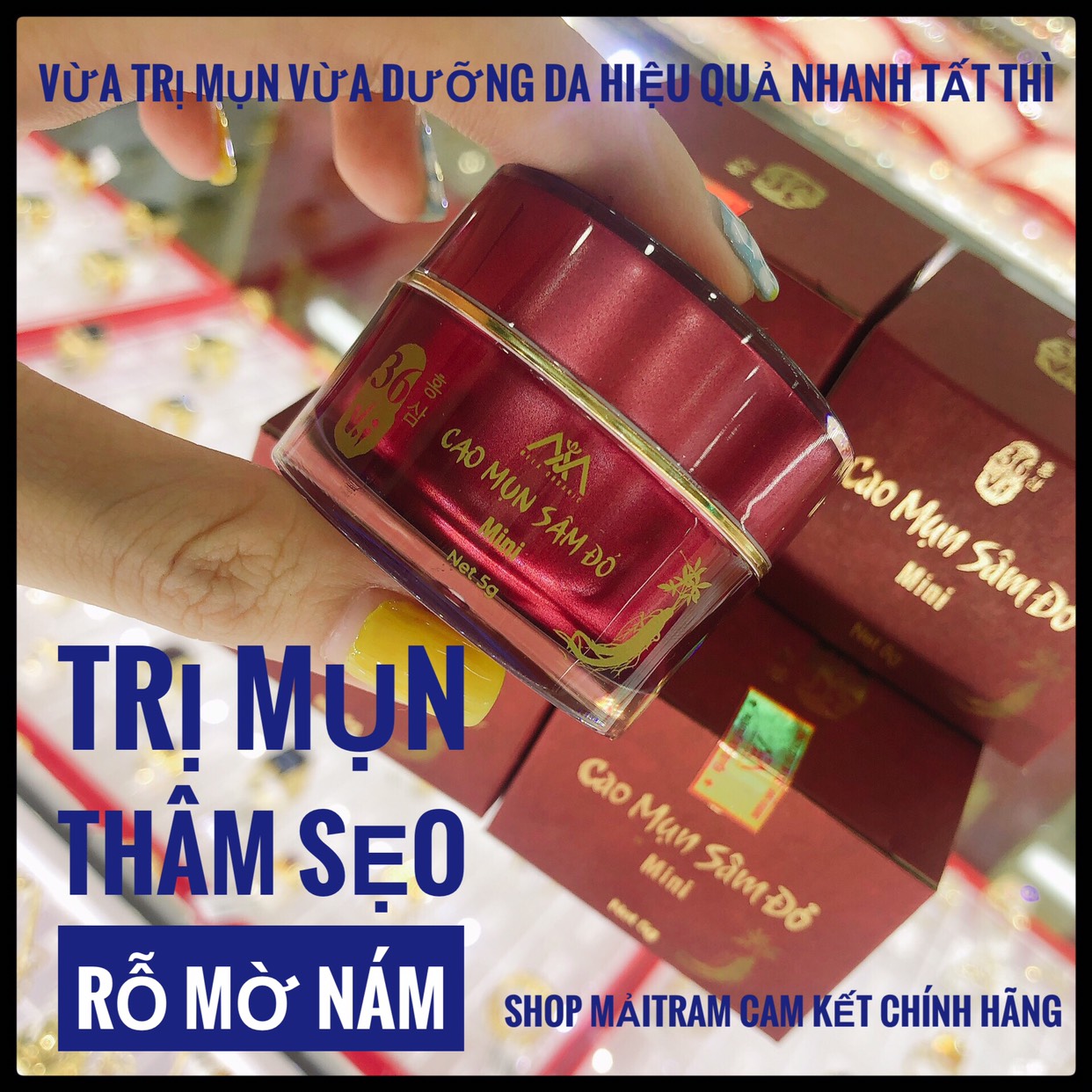 SỮA RỬA MẶT MẬT NHÂN SÂM - CAO MỤN SÂM ĐỎ 36 VỊ
