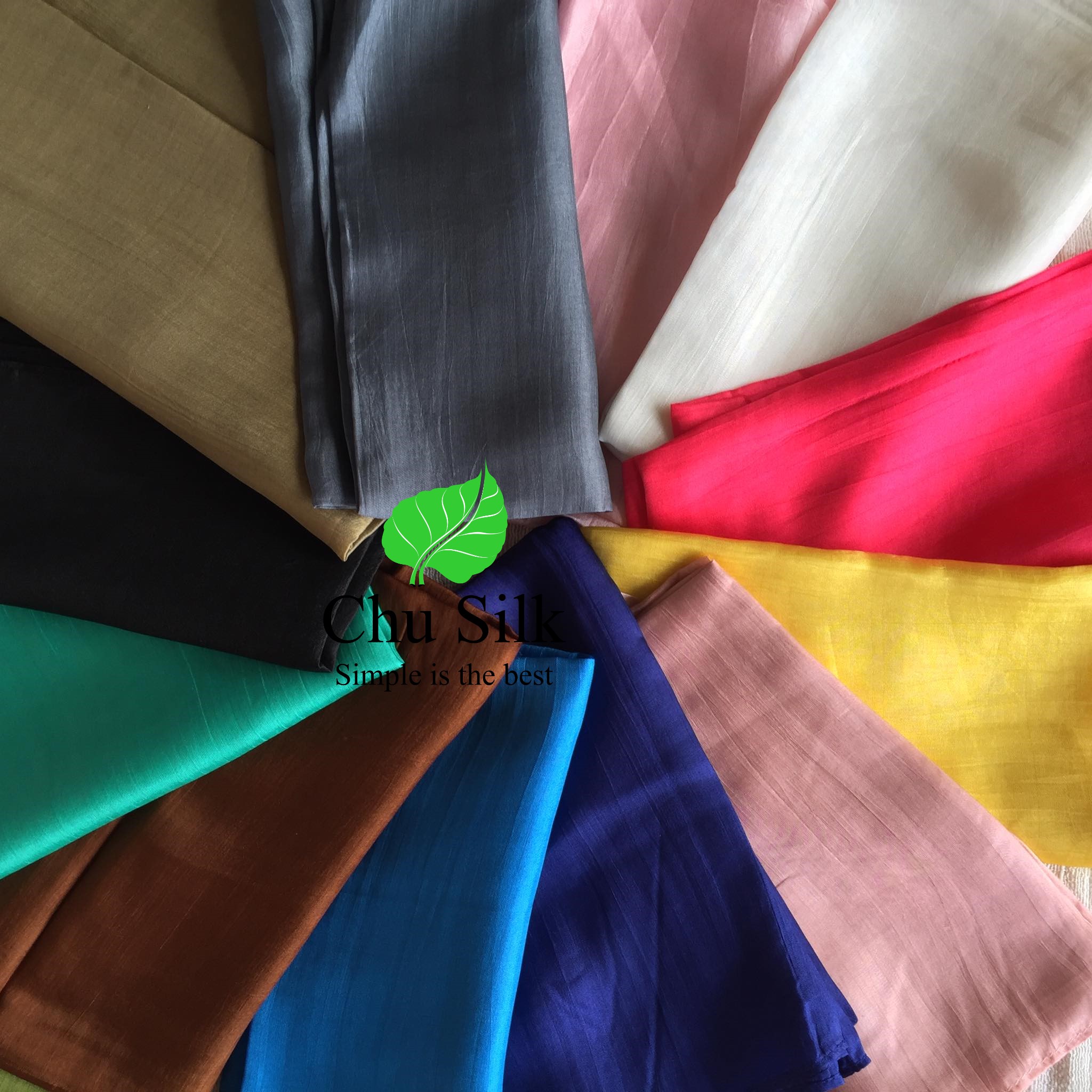 KHĂN QUÀNG LỤA TƠ TẰM 100% CHU SILK VUÔNG 90*90CM