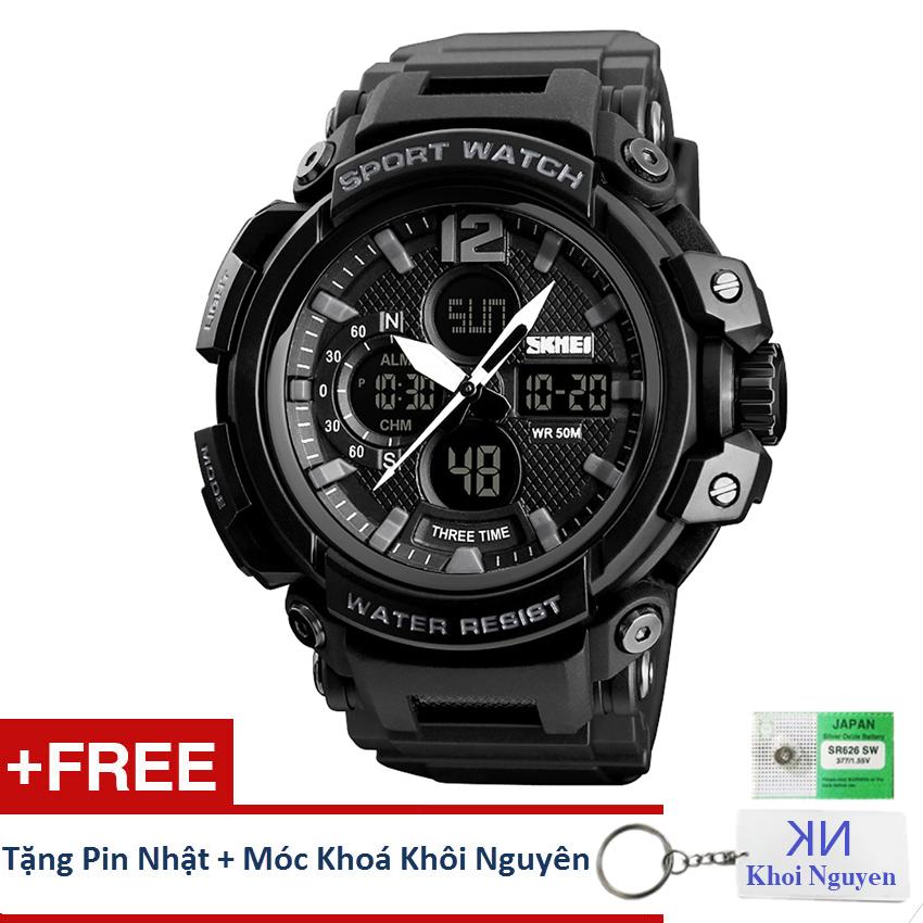 Đồng hồ thể thao nam dây nhựa cao cấp Skmei 13KCN43 + Tặng pin Nhật và móc khóa