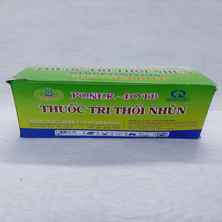Hộp 10 viên PONER-40TB trừ bệnh thối nhũn cho cây trồng - gói 5 gram
