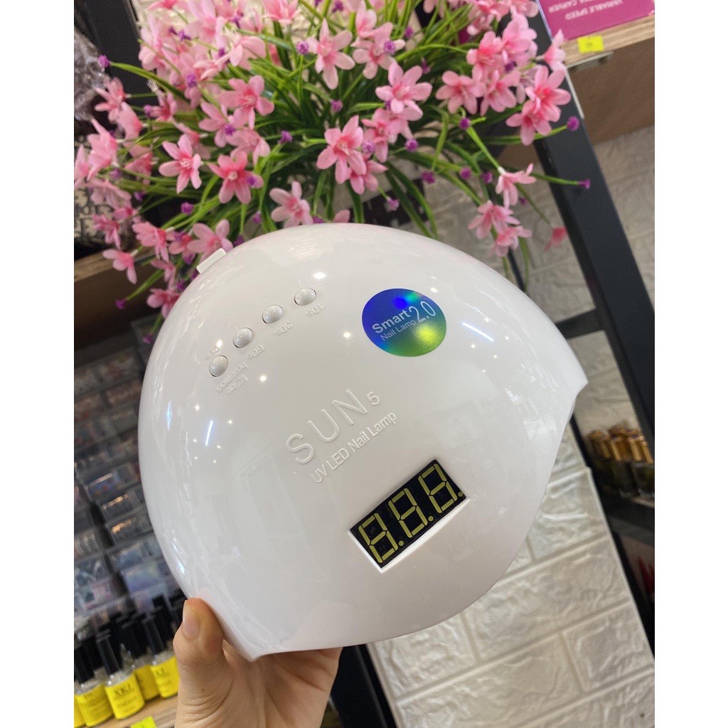 Máy hơ gel cảm ứng UV/LED 48w tem xanh (hàng chính hãng) Sun 5 Loại 1, máy hơ sun 5, máy hơ sơn gel, máy hơ nail