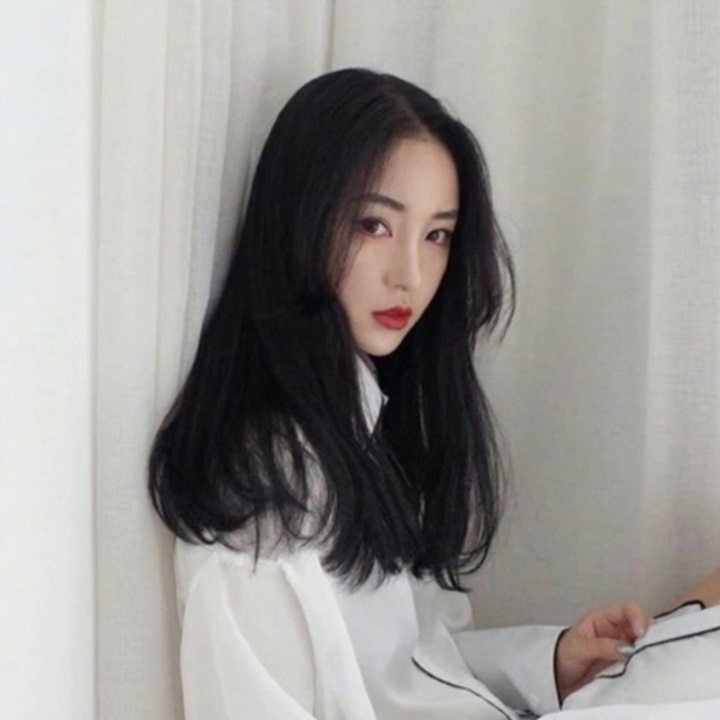 Tóc giả nữ nguyên đầu,tóc giả nữ cao cấp làm bằng tơ mềm mượt như tóc thật (màu đen) + tặng kèm lưới