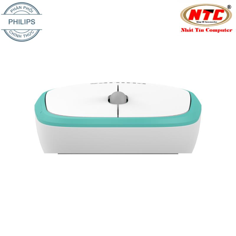 Chuột wireless Altec ALBM-7314 siêu mỏng - thích hợp dùng văn phòng (Trắng xanh) Nhất Tín Computer