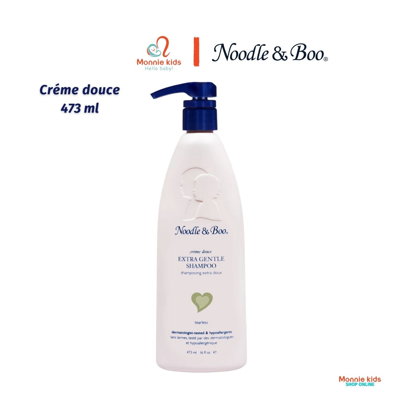 Dầu gội đầu cho bé Noodle & Boo Mỹ 473ml, dầu gội gốc thực vật cho trẻ sơ sinh