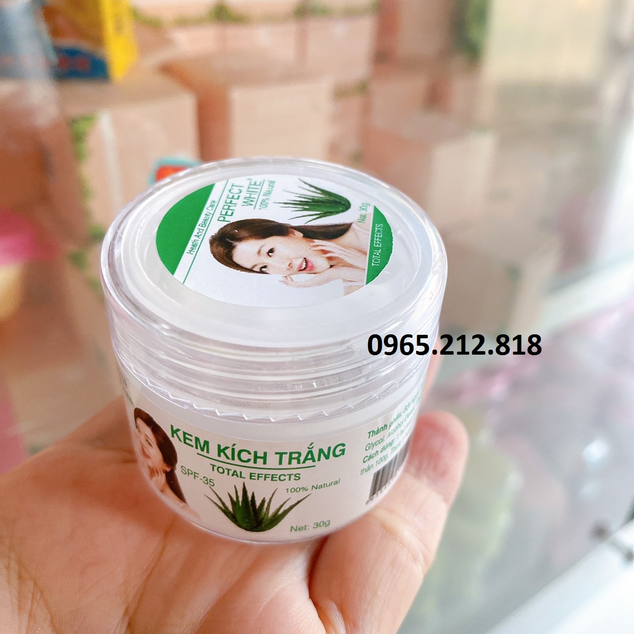Lẻ 1 hũ kích trắng nha đam 30g