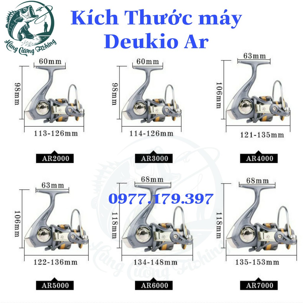 Máy Câu Cá Full Kim Loại Deukio Ar7000