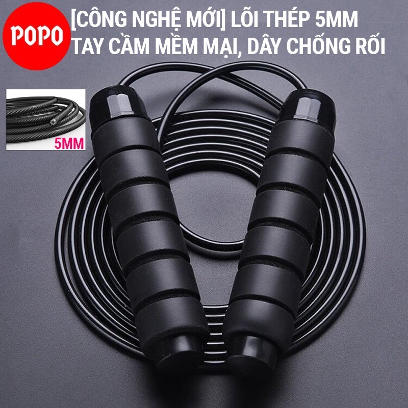 Dây nhảy lõi thép SPORTY Chất liệu cao cấp, nhảy dây giảm cân hỗ trợ tập GYM TS35