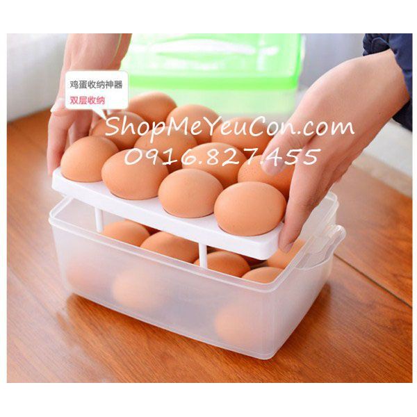 Hộp Đựng 24 Quả Trứng (2 Tầng)