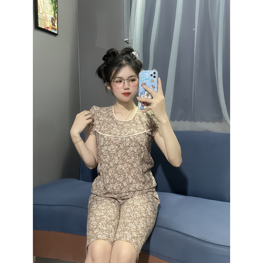 ĐỒ BỘ LỤA LỬNG TAY CÁNH TIÊN MẶC NHÀ SIZE 40-65KG-N