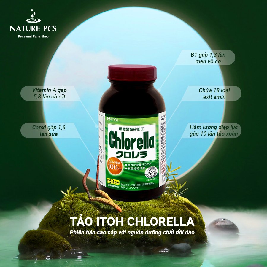Viên Uống Tảo Lục Itoh Chlorella