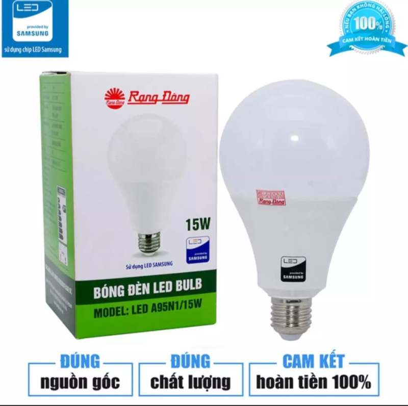 (Ảnh thật, Chính hãng 100%) Bóng đèn LED tròn 15W Rạng Đông siêu sáng hàng cao cấp, chính hãng Rạng Đông