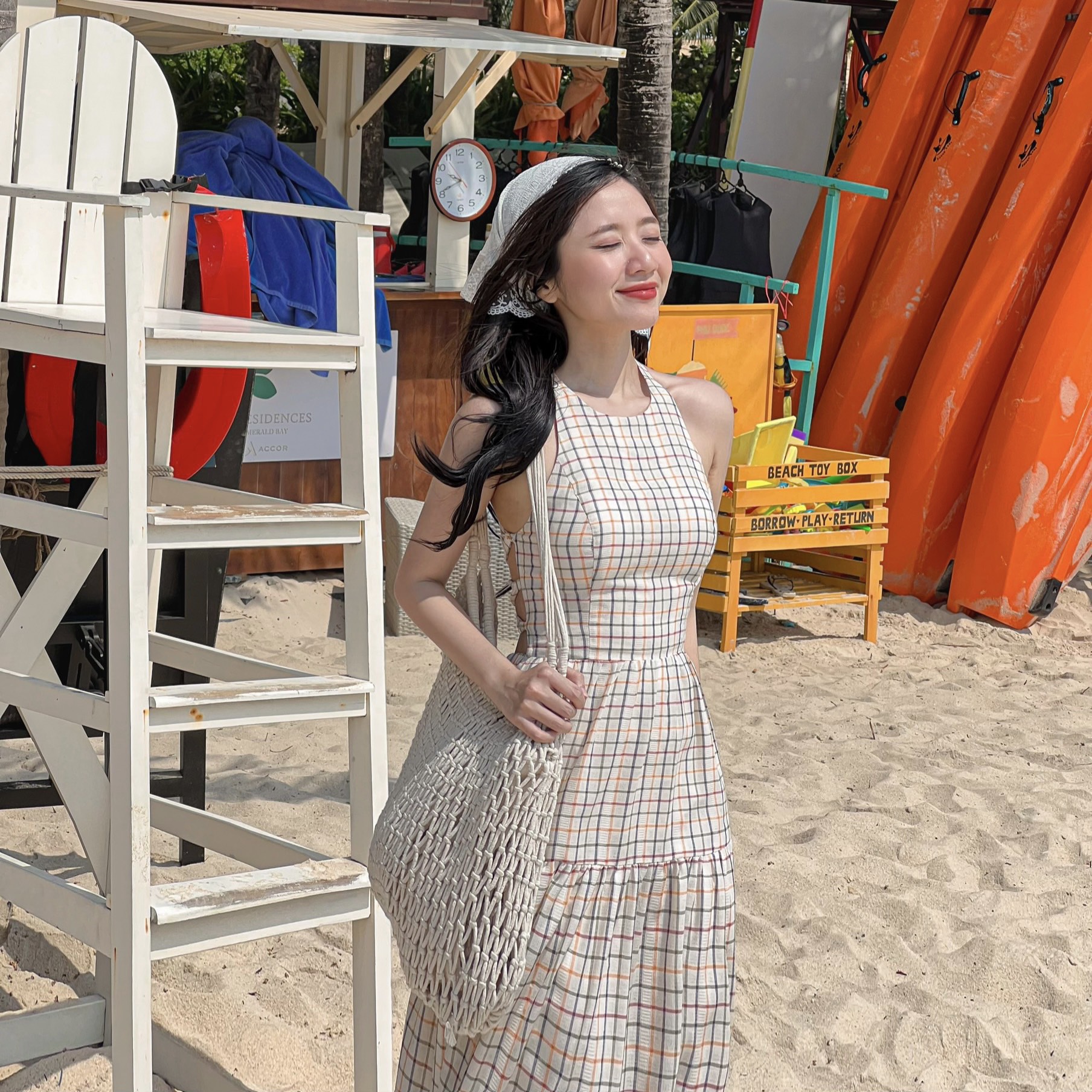 GOLA  - Đầm KATHRYN - Đầm dáng dài dây đan chéo sau lưng