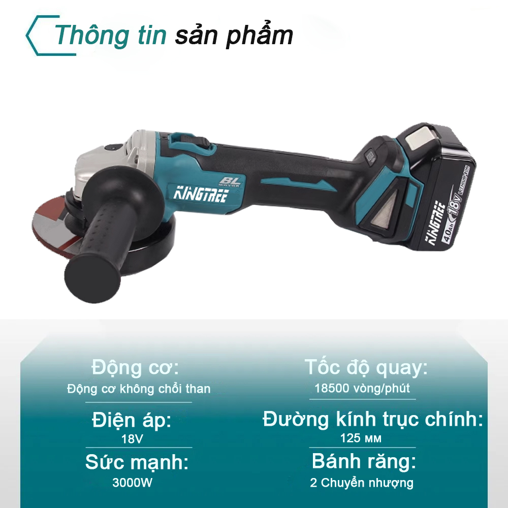 Thân máy mài pin Kingtree -động cơ không chổi than