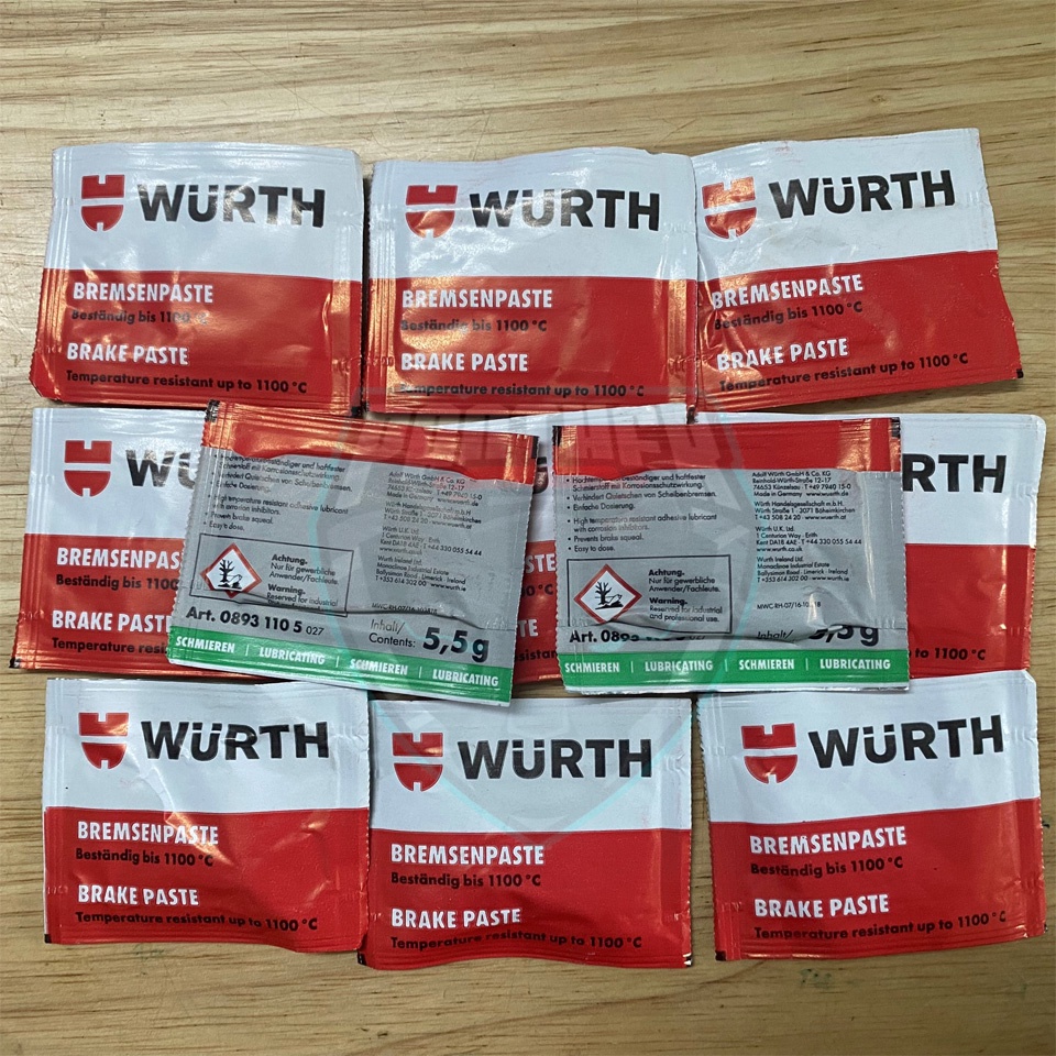 COMBO 10 GÓI MỠ TRA MÁ PHANH WURTH BRAKE PASTE