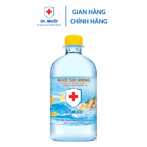 Nước Súc Miệng Chăm Sóc Toàn Diện, Bảo Vệ Men Răng ,Ngừa Hôi Miệng Hương Gừng 500ml - Mr.Muối