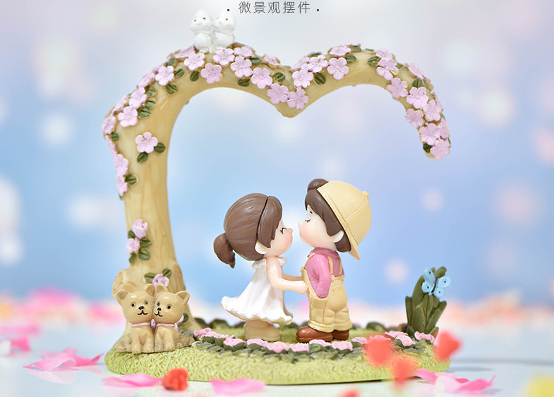 Mô hình cặp đôi chibi dễ thương trang trí tiểu cảnh, terrarium