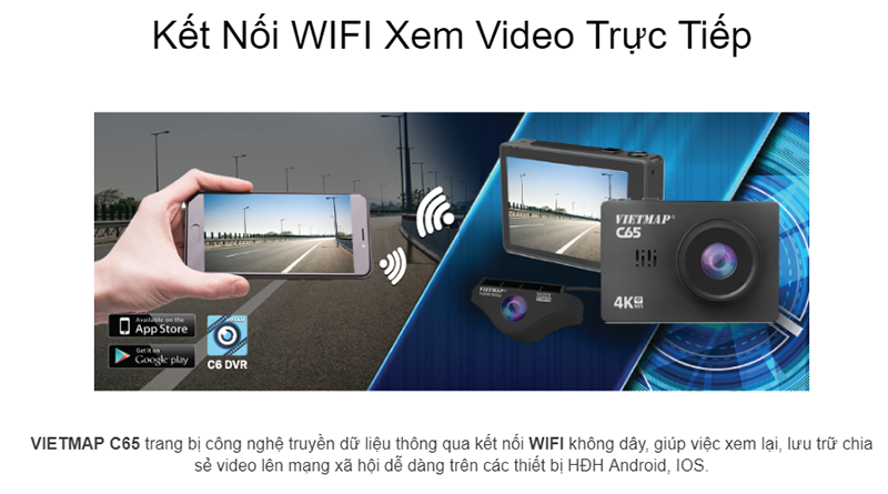 Camera hành trình Vietmap C65- Hàng chính hãng