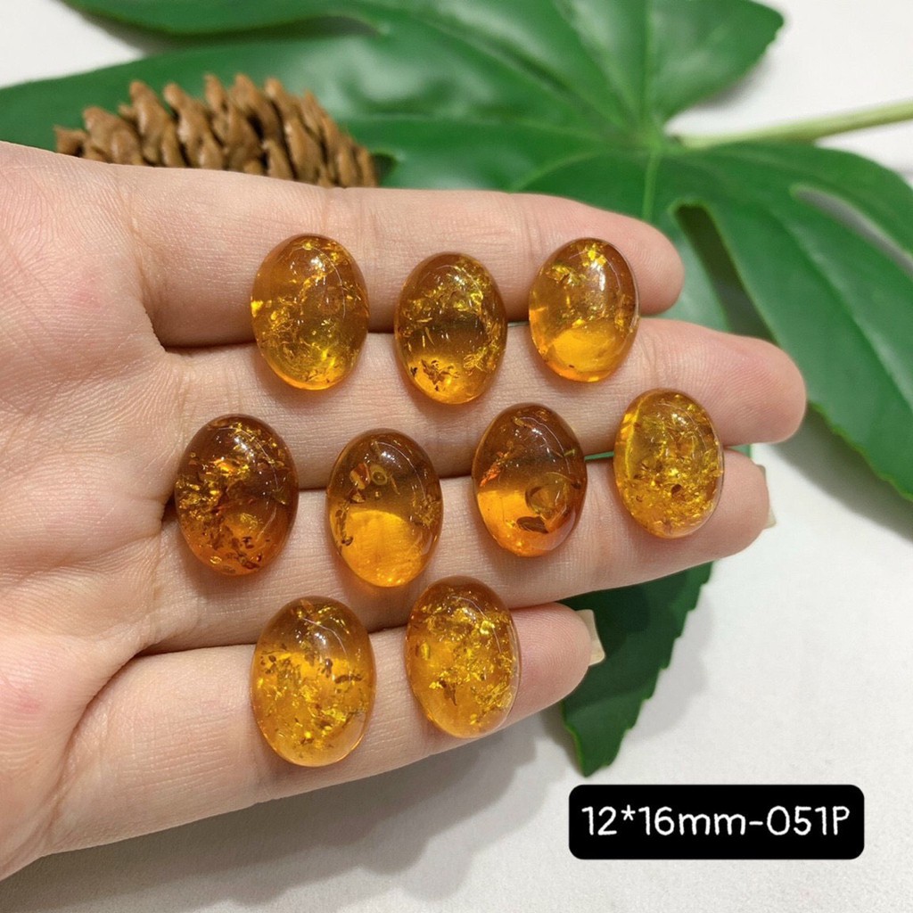 Mặt Đá Hổ Phách Bal-tic Hình Oval Đủ Size Vừa Cập Bến