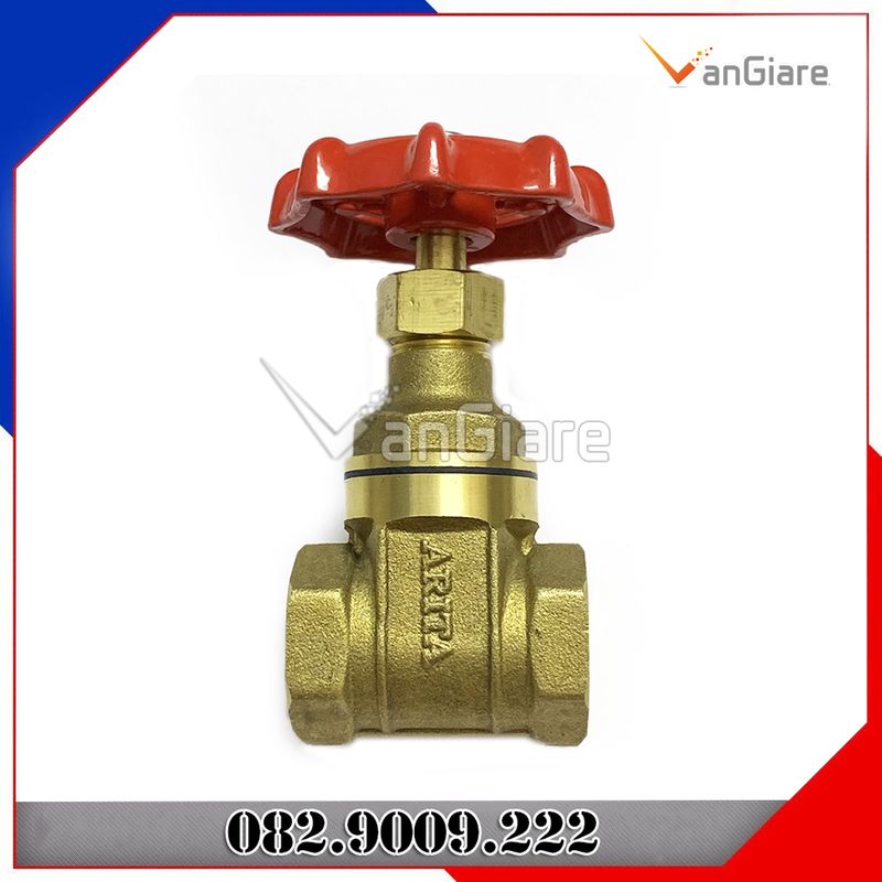 (hàng cao cấp) Van cửa đồng Malaysia - Van khoá nước tay vặn đồng phi 21
