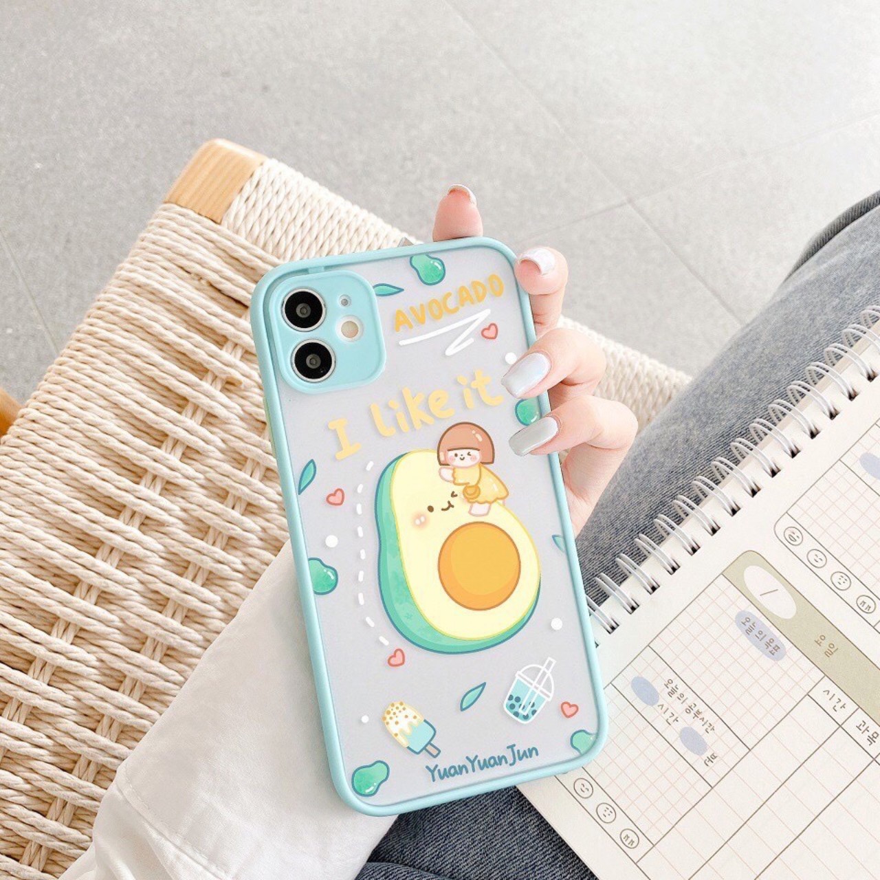 Ốp Lưng IP Basic Camera In Hình Siêu Cute Lưng Nhám(bảo vệ cam)