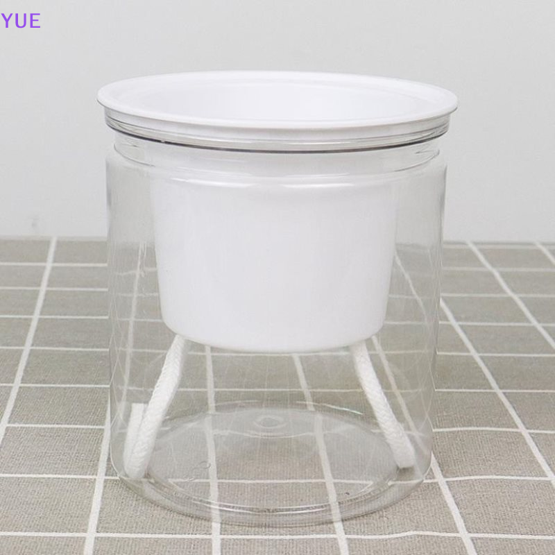 💖YUE Chậu hoa tự tưới nước tự động hút nước hình tròn Chậu Hoa thủy canh