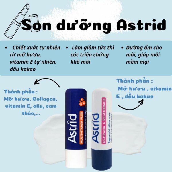 Son Dưỡng Môi Mỡ Hươu Astrid Lip Balm