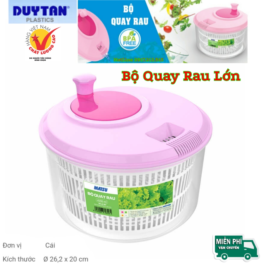 [HCM]Bộ quay rau lớn Duy Tân (Ø 262 x 20 cm)