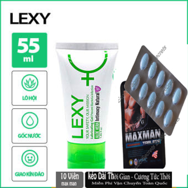 COMBO CƯỜNG DƯƠNG Gel Bôi Trơn Đức Lexy Aloe Kéo dài quan hệ - MM hỗ trợ cương cứng thảo dược tự nhiên -MM01 cao cấp