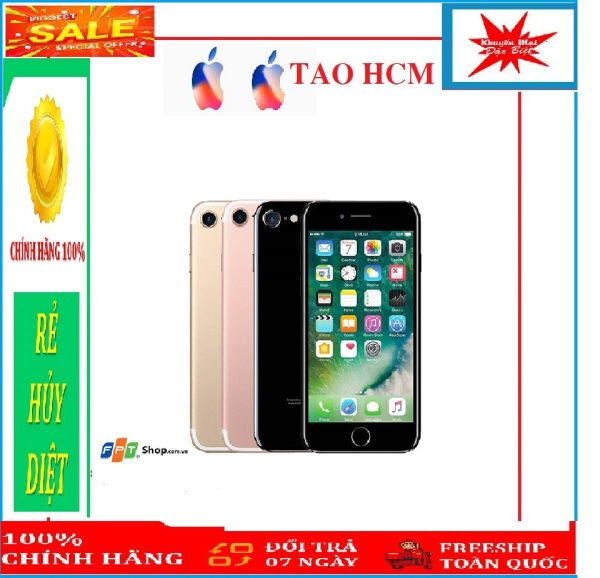 điện thoại CHÍNH-HÃNG IPHONE7 64G - QUỐC TẾ fullbox bảo hành -chơi game mượt  12 tháng