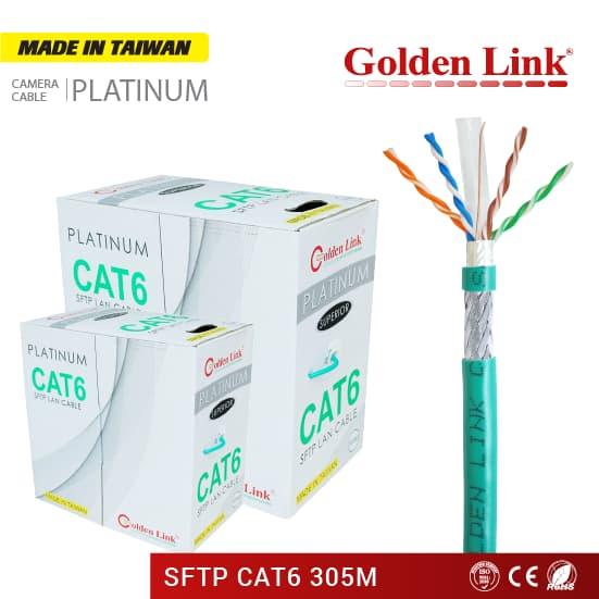 [HCM]Dây cáp mạng Golden Link PLATINUM SFTP CAT 6 Xanh lá 305 M
