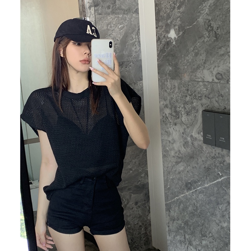 Áo lưới cánh dơi nữ