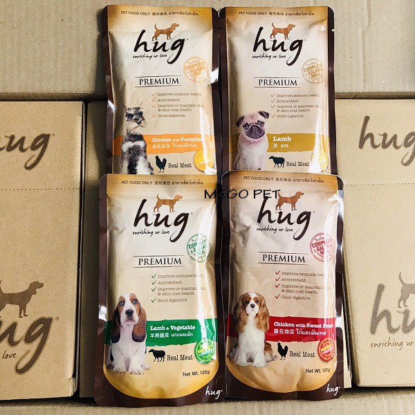 Pate dinh dưỡng cho chó HUG gói 120g