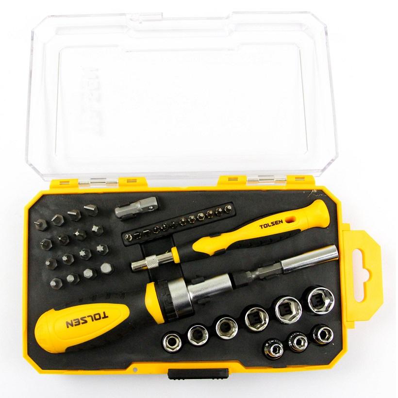 BỘ VÍT TÍP 42 MÓN TOLSEN- 16pcs Bits (6.35x25mm)