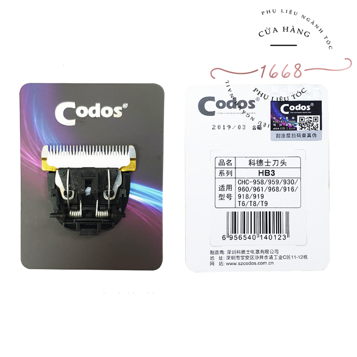 Lưỡi tông đơ codos chc - t6/t8/t9/958/959/930/960/961/968/916/918/919